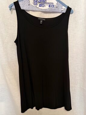 Eileen Fisher Black Sleeveless Scoop Neck Top